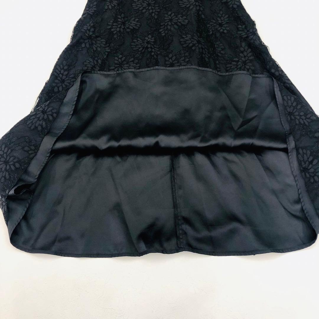 kaene カエン　オールレースメロウワンピース　総レース　ドレス　黒　40