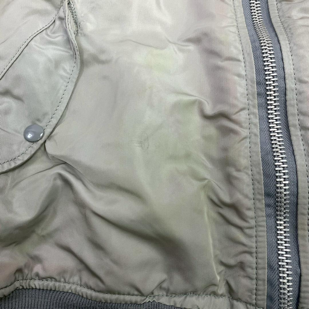 希少カラー★ 90s USA製 ALPHA MA-1 シルバー XL　D924