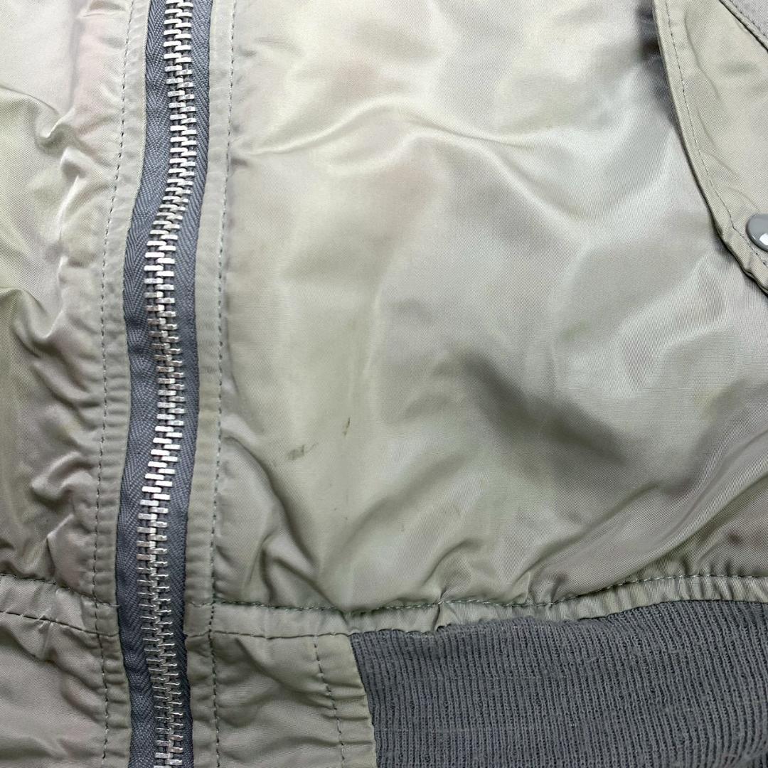 希少カラー★ 90s USA製 ALPHA MA-1 シルバー XL　D924