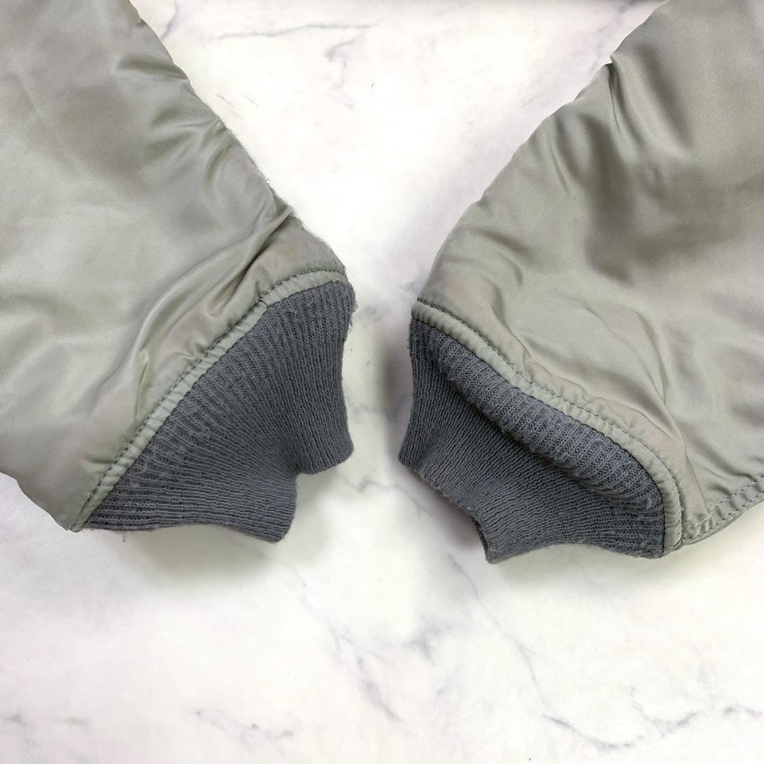 希少カラー★ 90s USA製 ALPHA MA-1 シルバー XL　D924