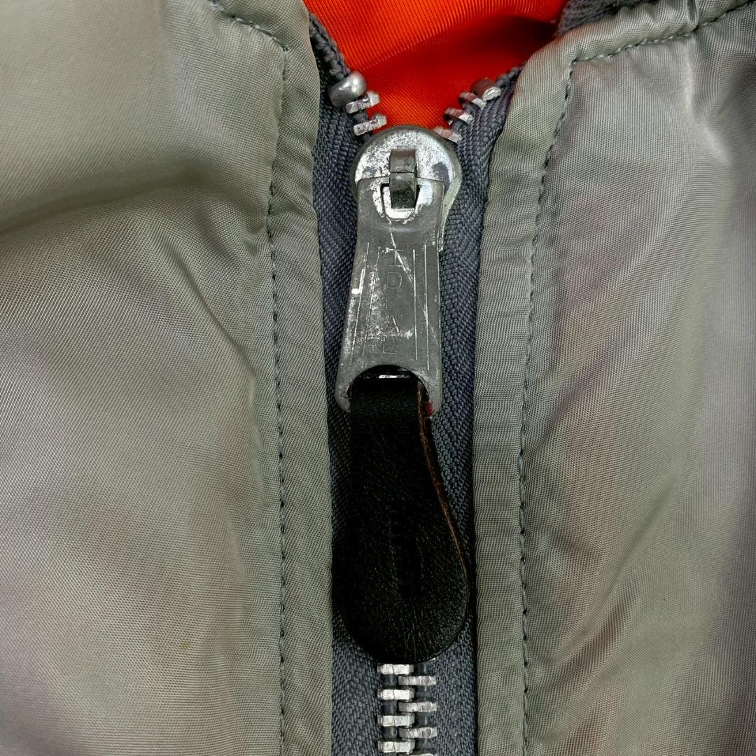 希少カラー★ 90s USA製 ALPHA MA-1 シルバー XL　D924