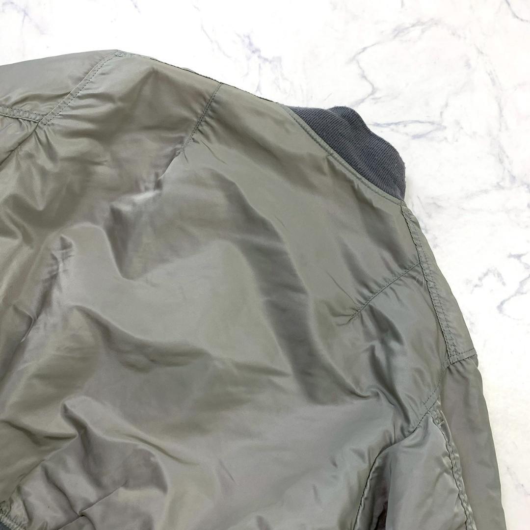 希少カラー★ 90s USA製 ALPHA MA-1 シルバー XL　D924