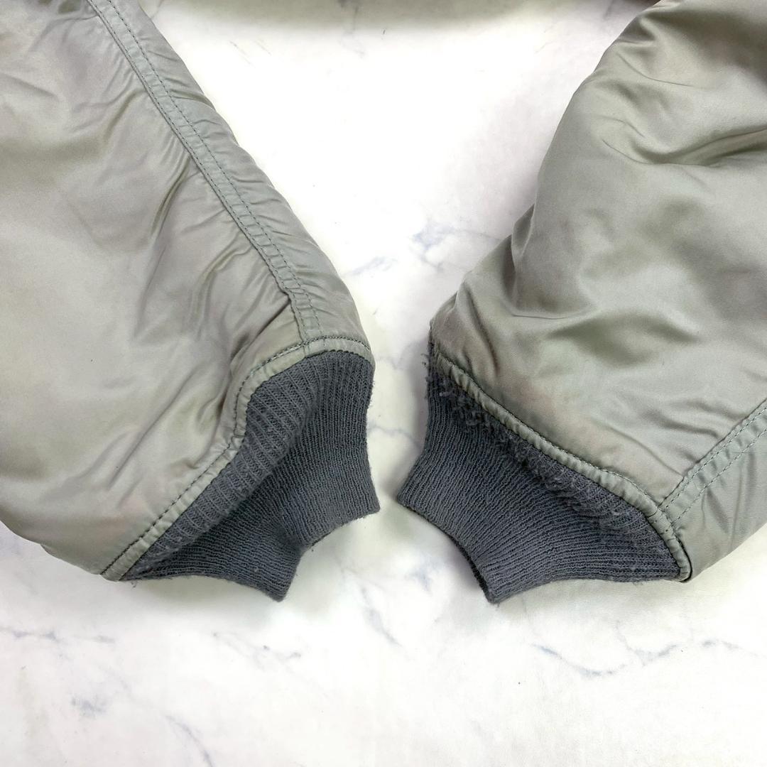 希少カラー★ 90s USA製 ALPHA MA-1 シルバー XL　D924