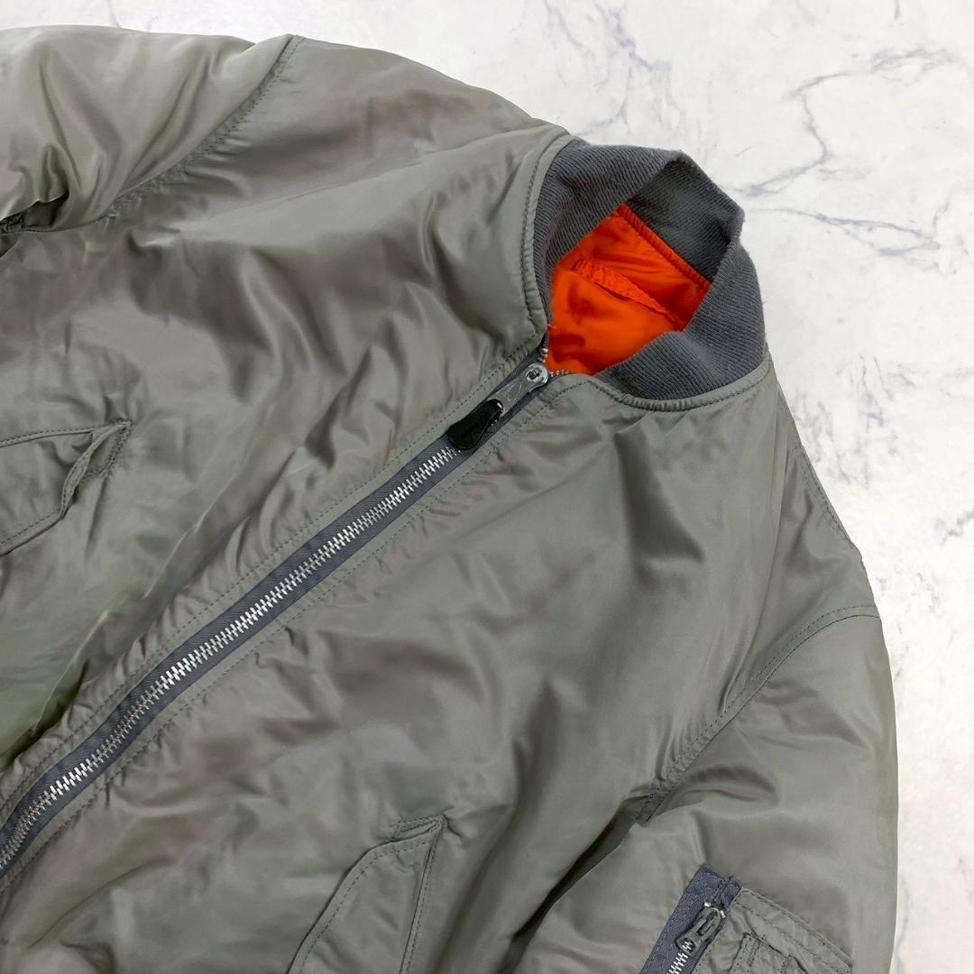 希少カラー★ 90s USA製 ALPHA MA-1 シルバー XL　D924