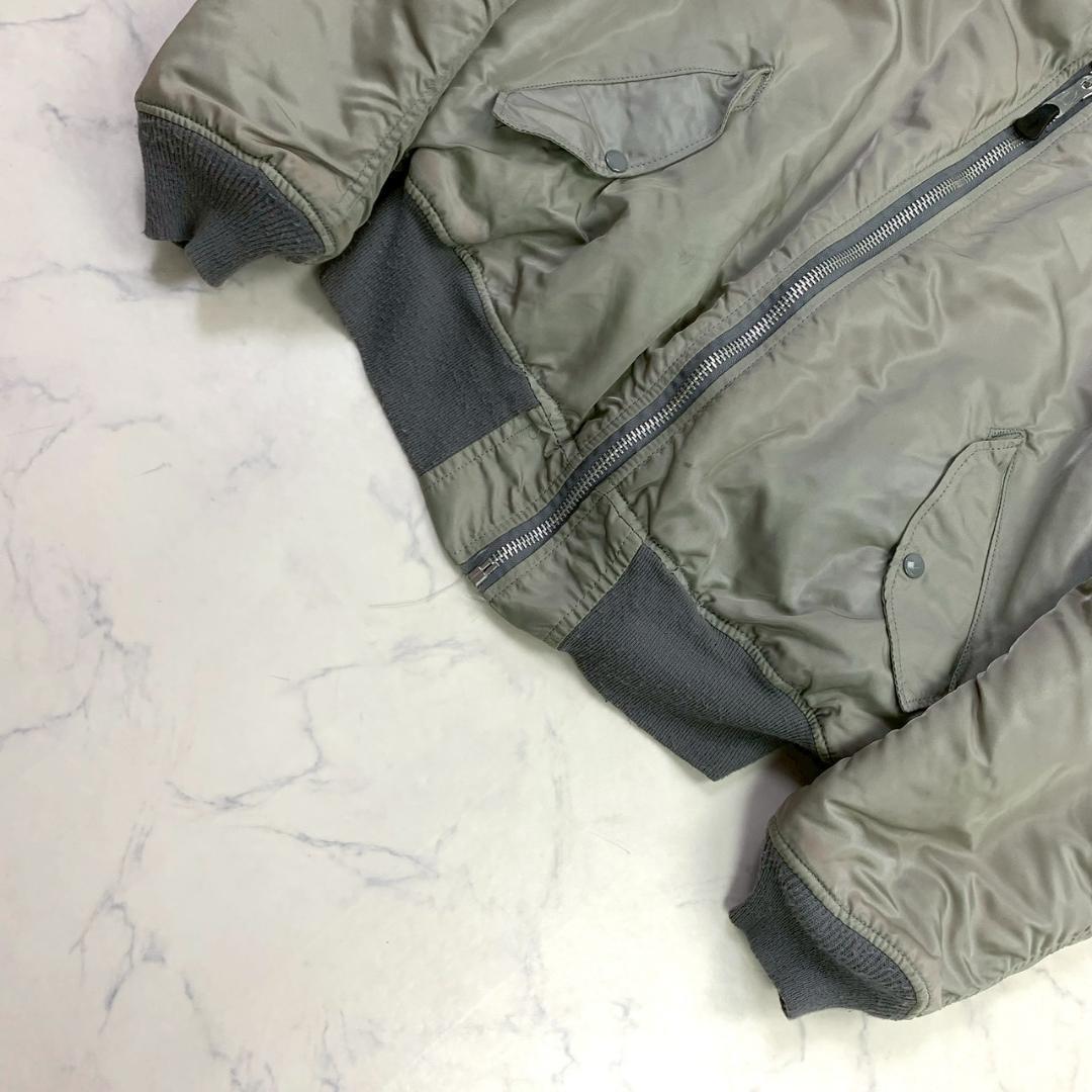 希少カラー★ 90s USA製 ALPHA MA-1 シルバー XL　D924