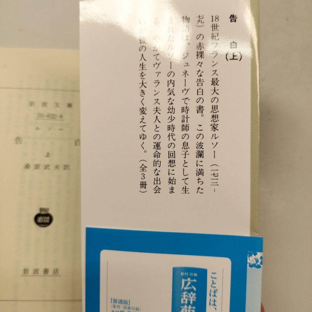 ルソー 告白 上中下 全3冊 岩波文庫
