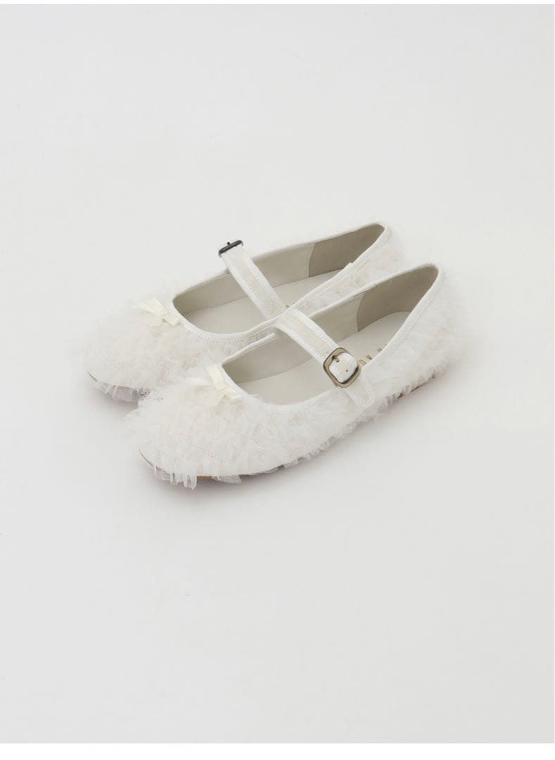 新品　ピンクハウス　ソフトチュールフリル　バレエシューズ