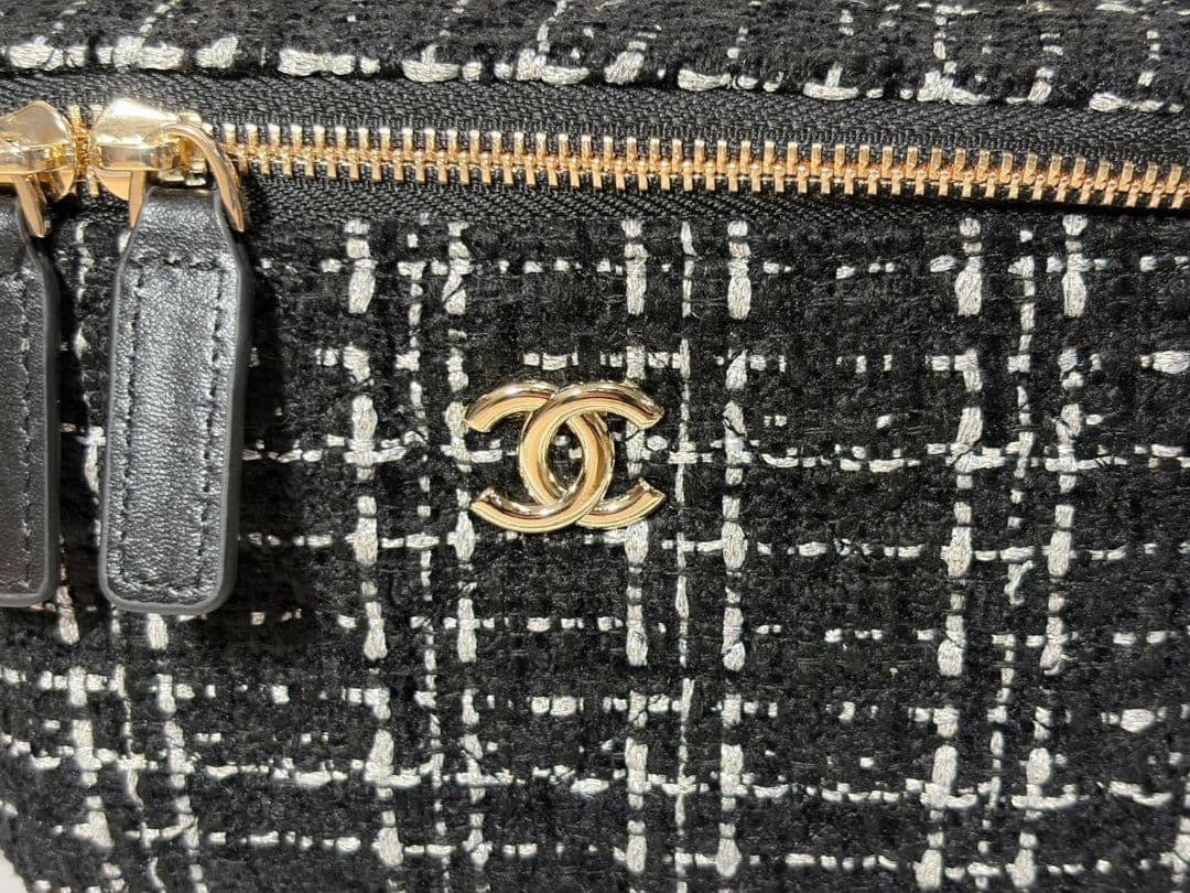CHANEL ノベルティ　チェーン　ショルダーバッグ　ツイード 訳あり