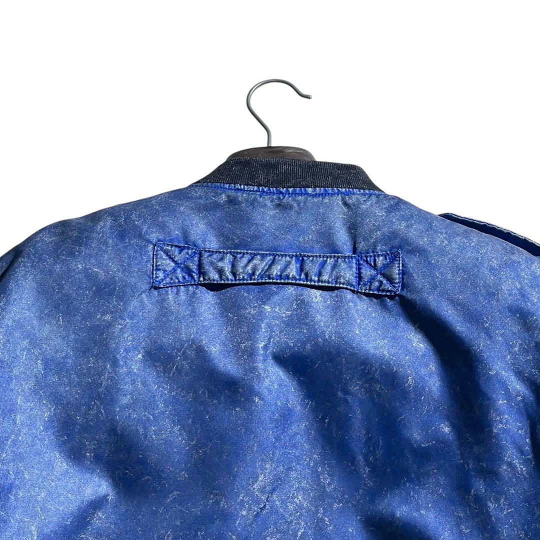 美品■DIESEL フライトジャケット　MA-1 ワッペン　ブルー　L