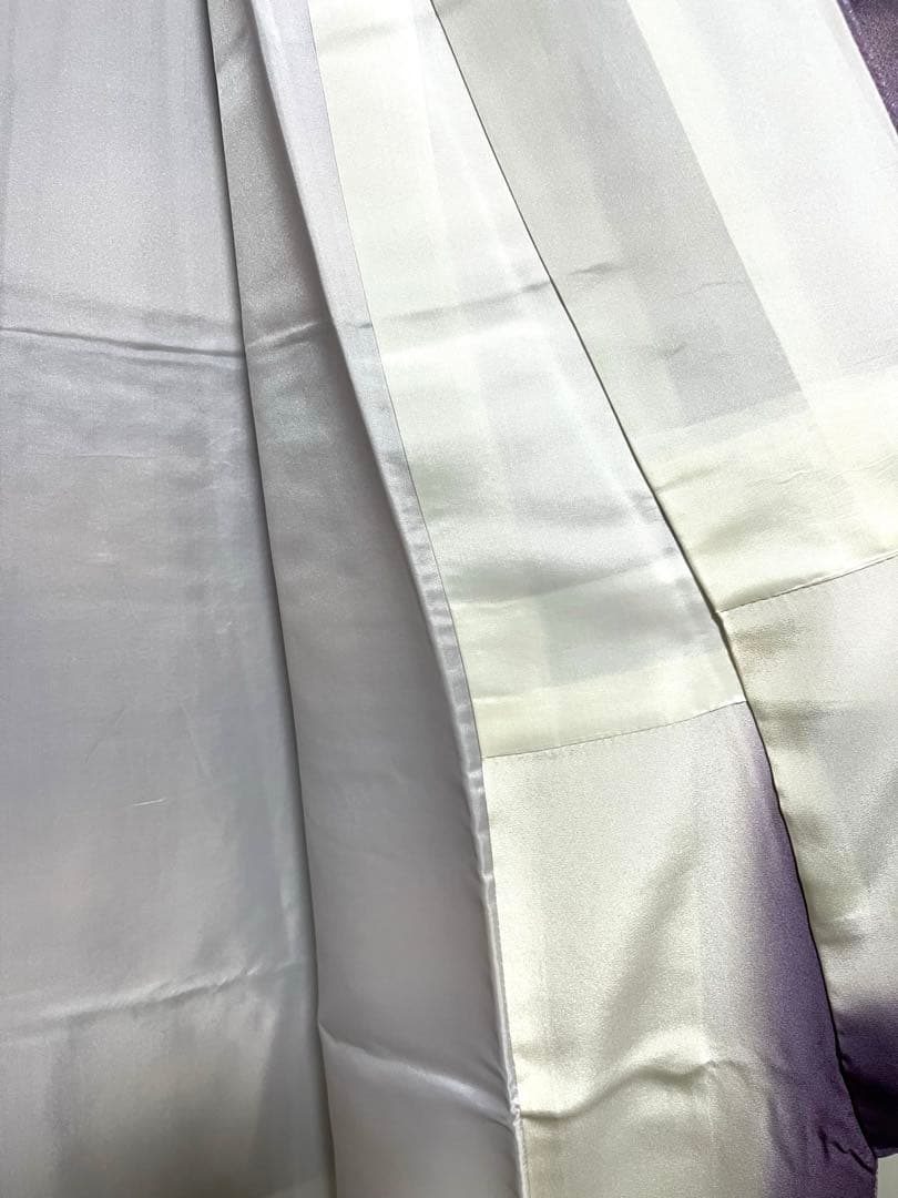 桐屋 翠山工房 藤色 丹後ちりめん 辻が花 訪問着 正絹 状態良好