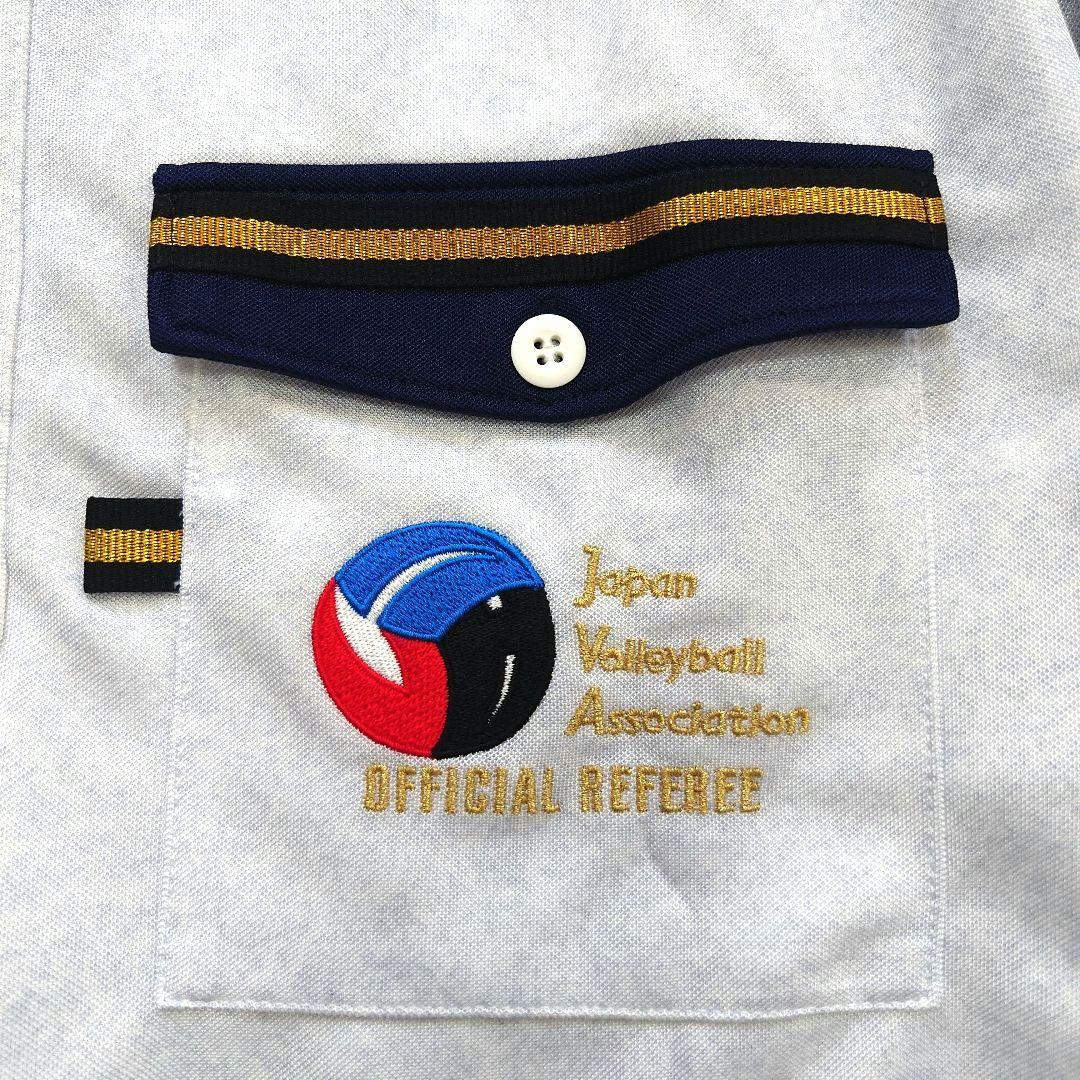 【良品】asics 日本バレーボール協会 長袖ポロシャツ グレー Mサイズ