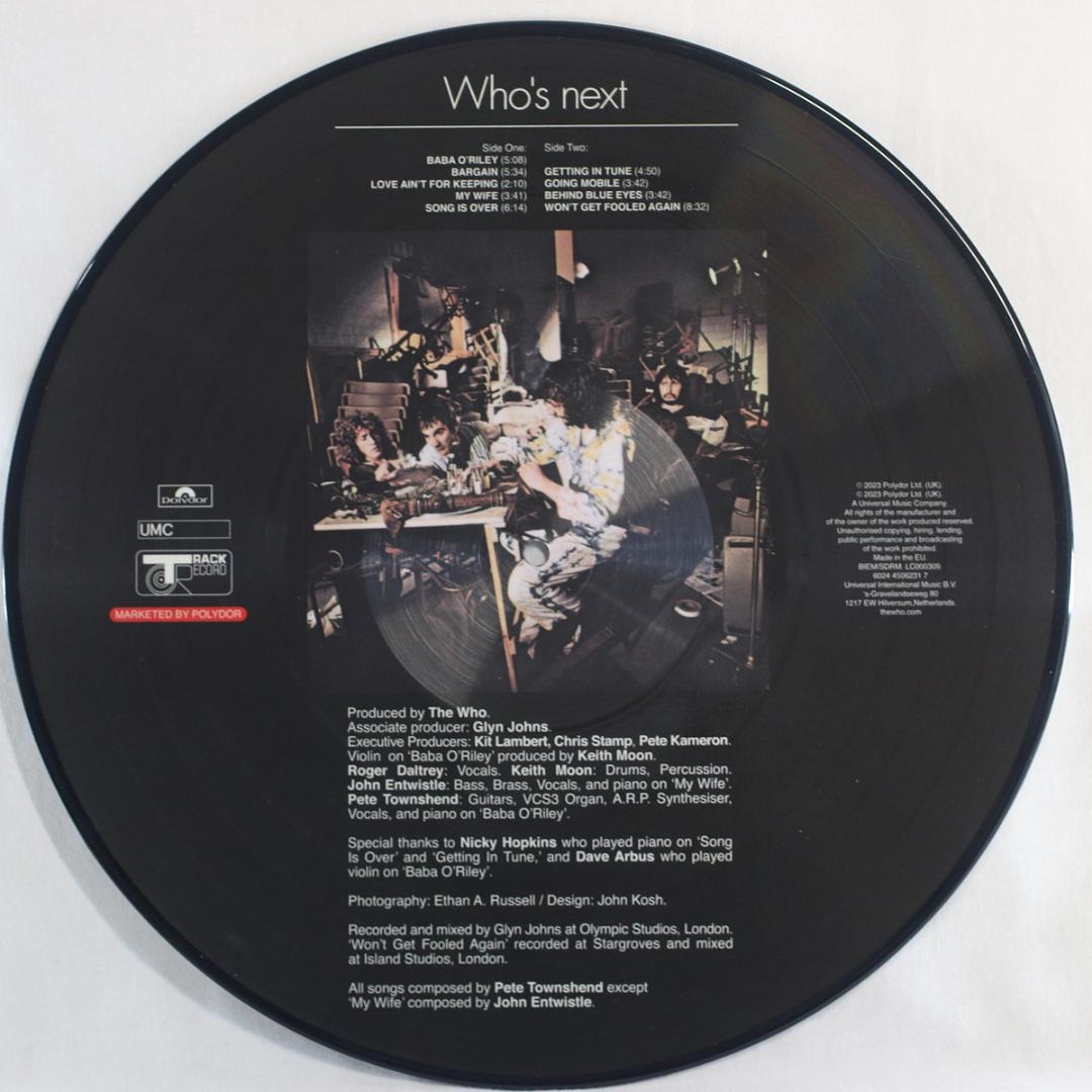 英LP The Who Who's Next ピクチャディスク リマスタver