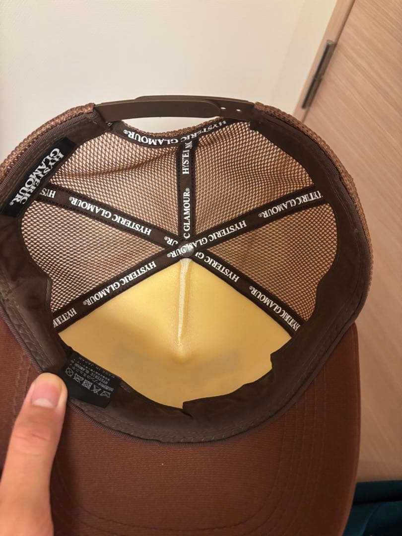 Hysteric Glamour トラッカーキャップ ベージュ/ブラウン
