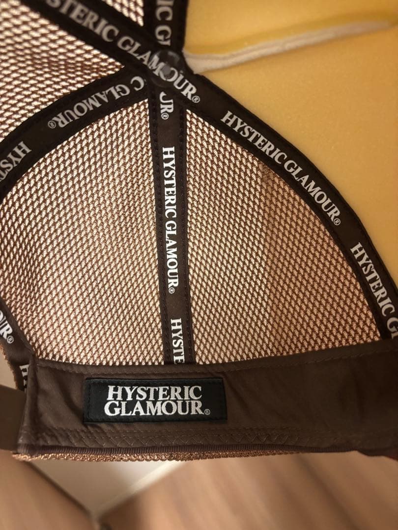 Hysteric Glamour トラッカーキャップ ベージュ/ブラウン