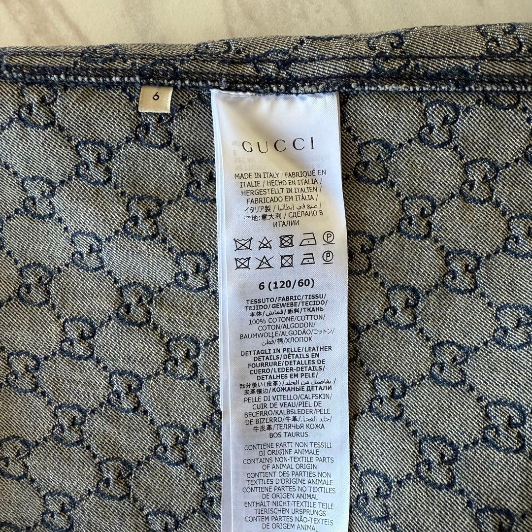 GUCCI デニムワンピース ノースリーブ 6 120/60