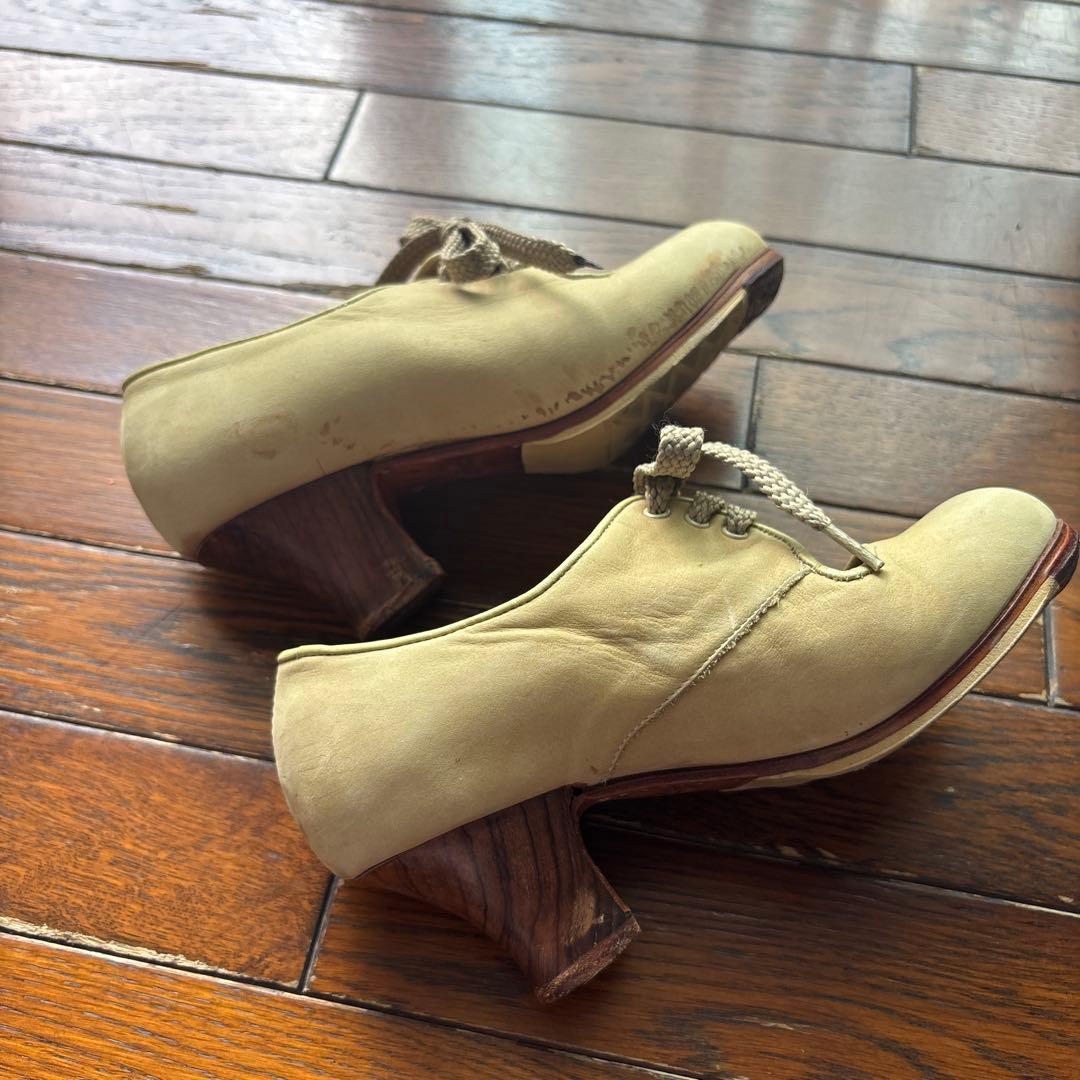 Senovilla フラメンコシューズ ベージュ ヌバック(32.5)