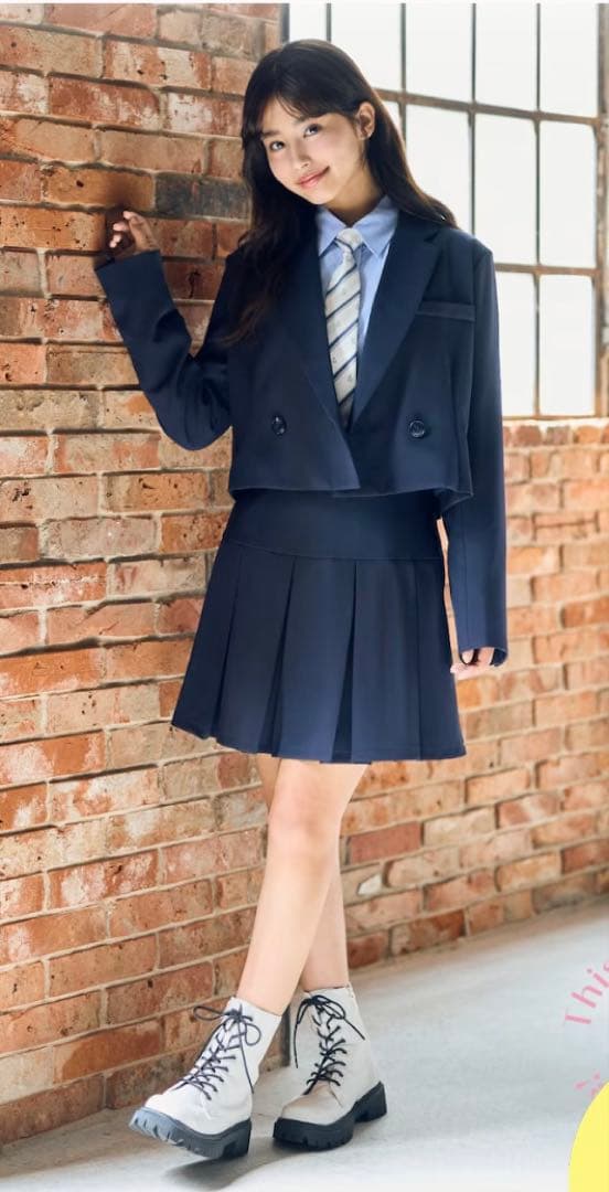 ラブトキ　Lovetoxic 卒服　セットアップLサイズ　160サイズ　ネイビー