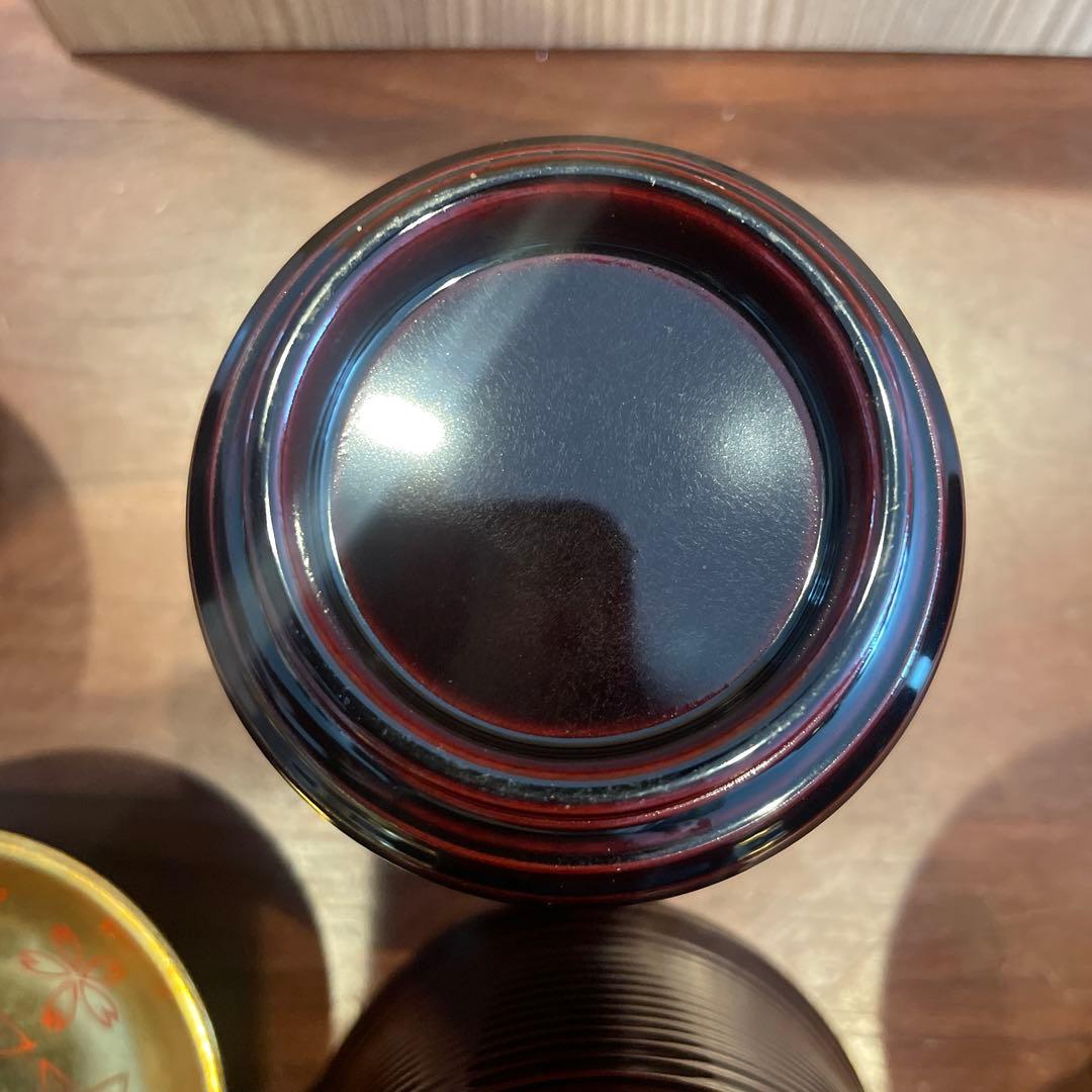 越前塗 吸い物椀 小吸物椀 五客セット 溜塗り蓋付き椀