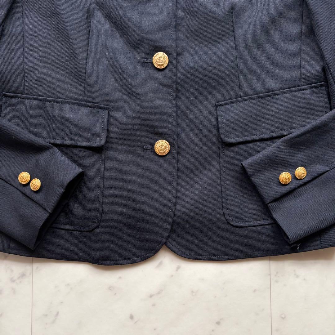 極美品 バーバリーロンドン 紺ブレ 金ボタン エンブレム ホースロゴ 150