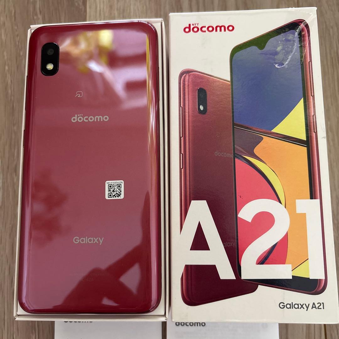 docomo Galaxy A21 SC-42A レッド