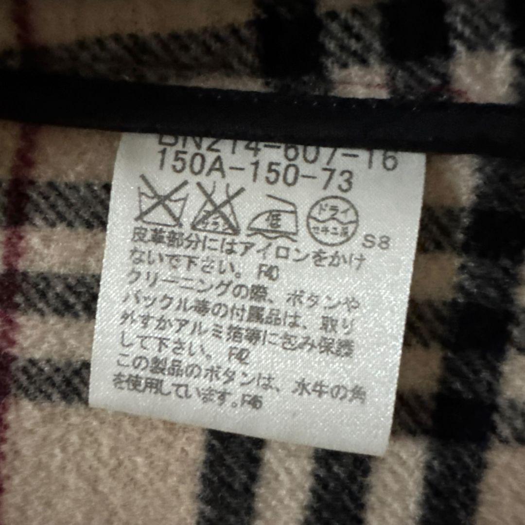 ✨希少✨ バーバリー ダッフルコート ノバチェック 本革 赤 150