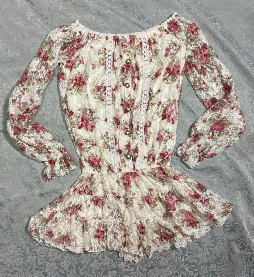 【Rakutao公式アカウント01 】LIZ LISA 花柄 ロンパース