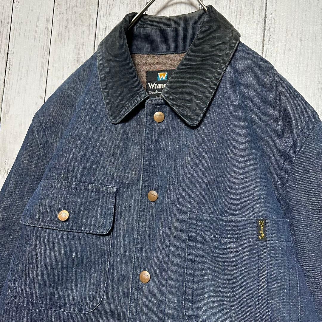 【Wrangler☆ラングラー】カバーオール☆襟コーデュロイ☆裏地ブランケットM