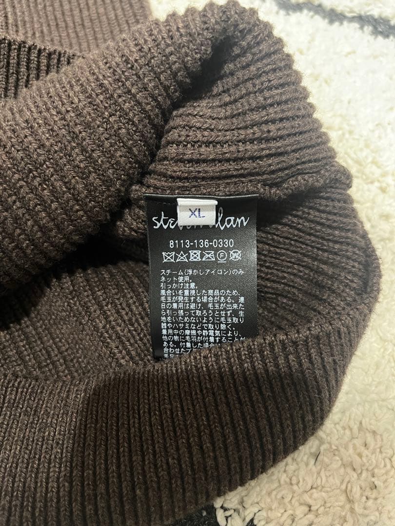 【新春セール中】steven alanブラウン ニットポロ