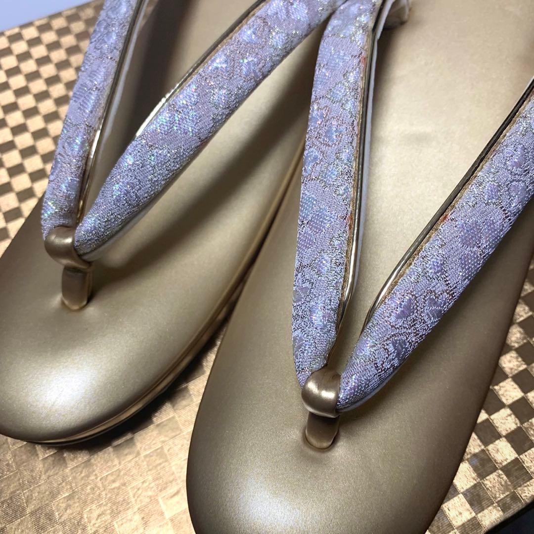 ◆うさうさ235◆新品　和装用バッグ草履のセット（ピンク・金色）