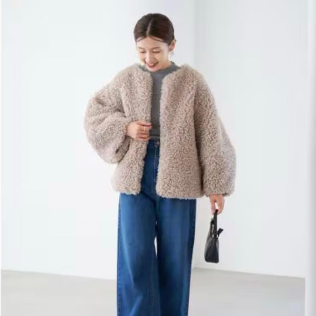 IENA イエナ TISSAVEL ファーブルゾン ベージュ 36