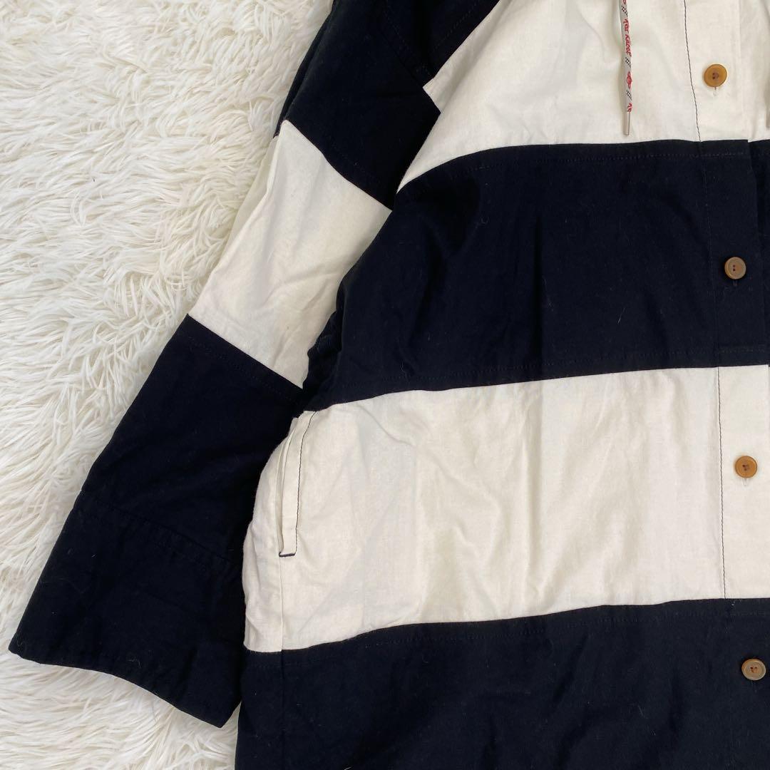 ヴィヴィアンウエストウッド ビッグストライプフーディーシャツドレス ボーダー