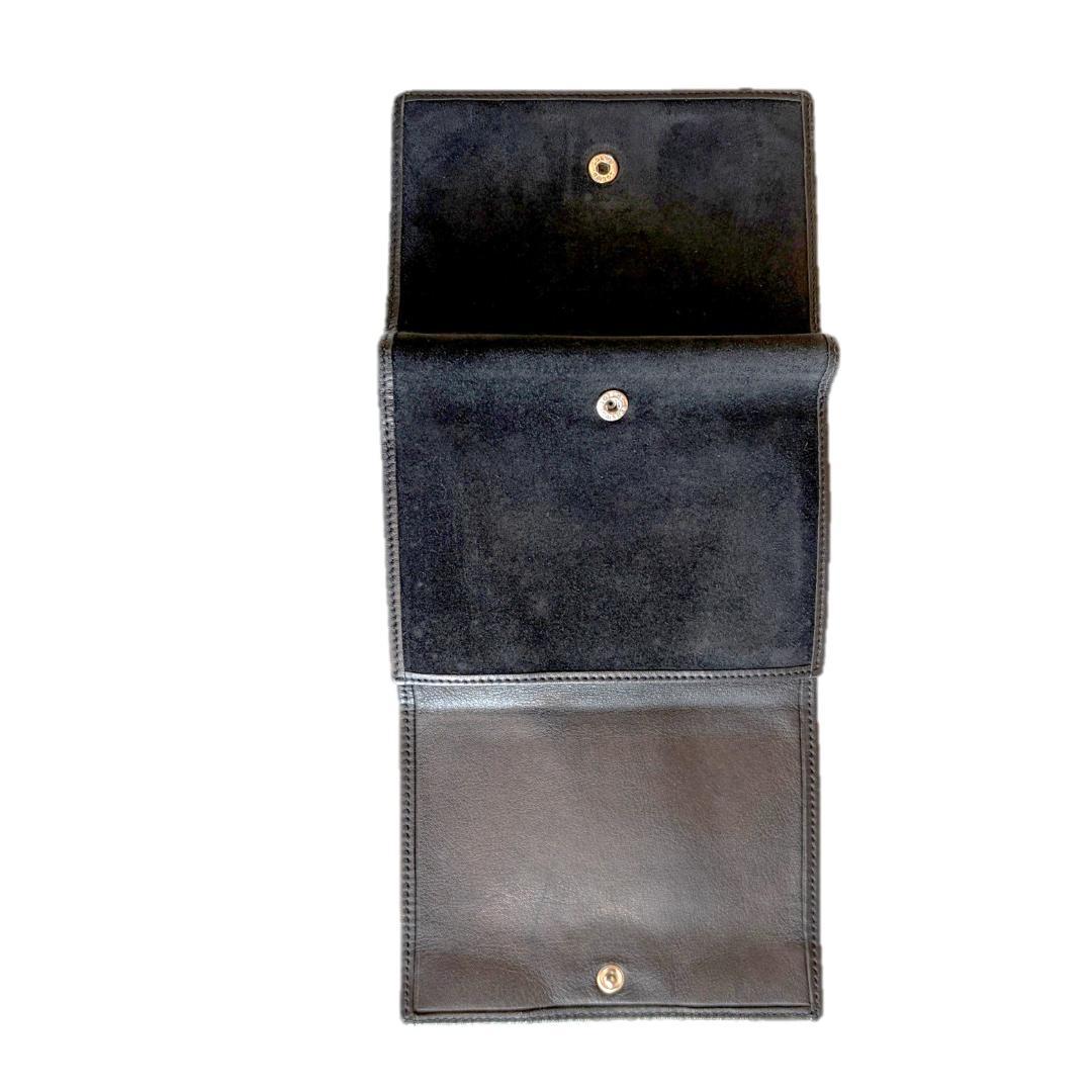 蜜柑　LOEWE スエード 三つ折り財布（ブラック）