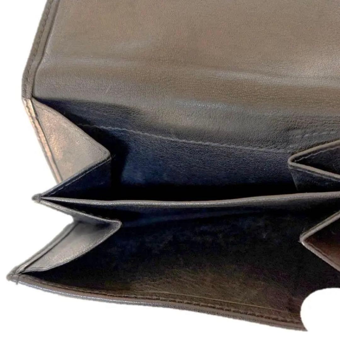 蜜柑　LOEWE スエード 三つ折り財布（ブラック）