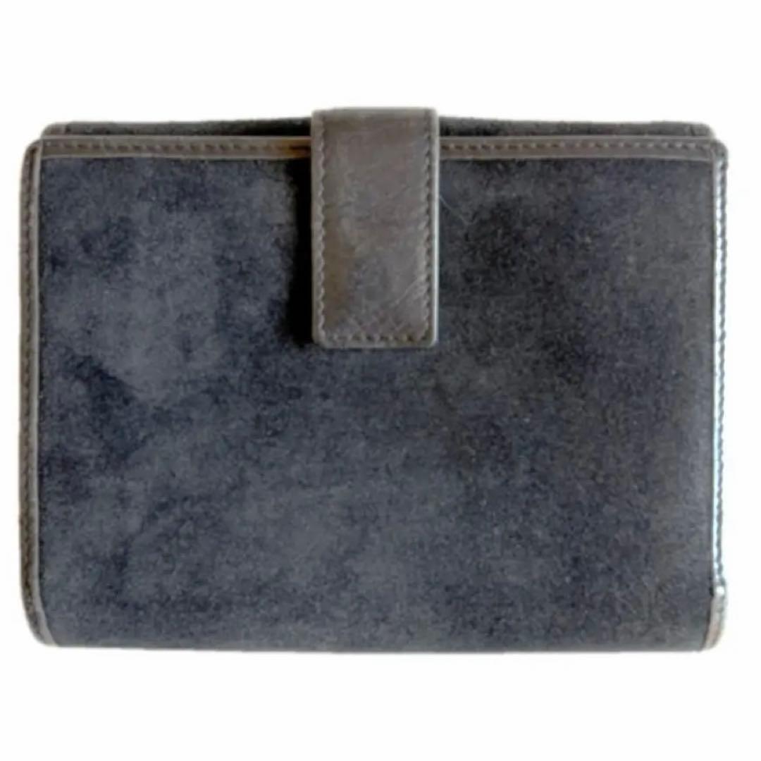 蜜柑　LOEWE スエード 三つ折り財布（ブラック）