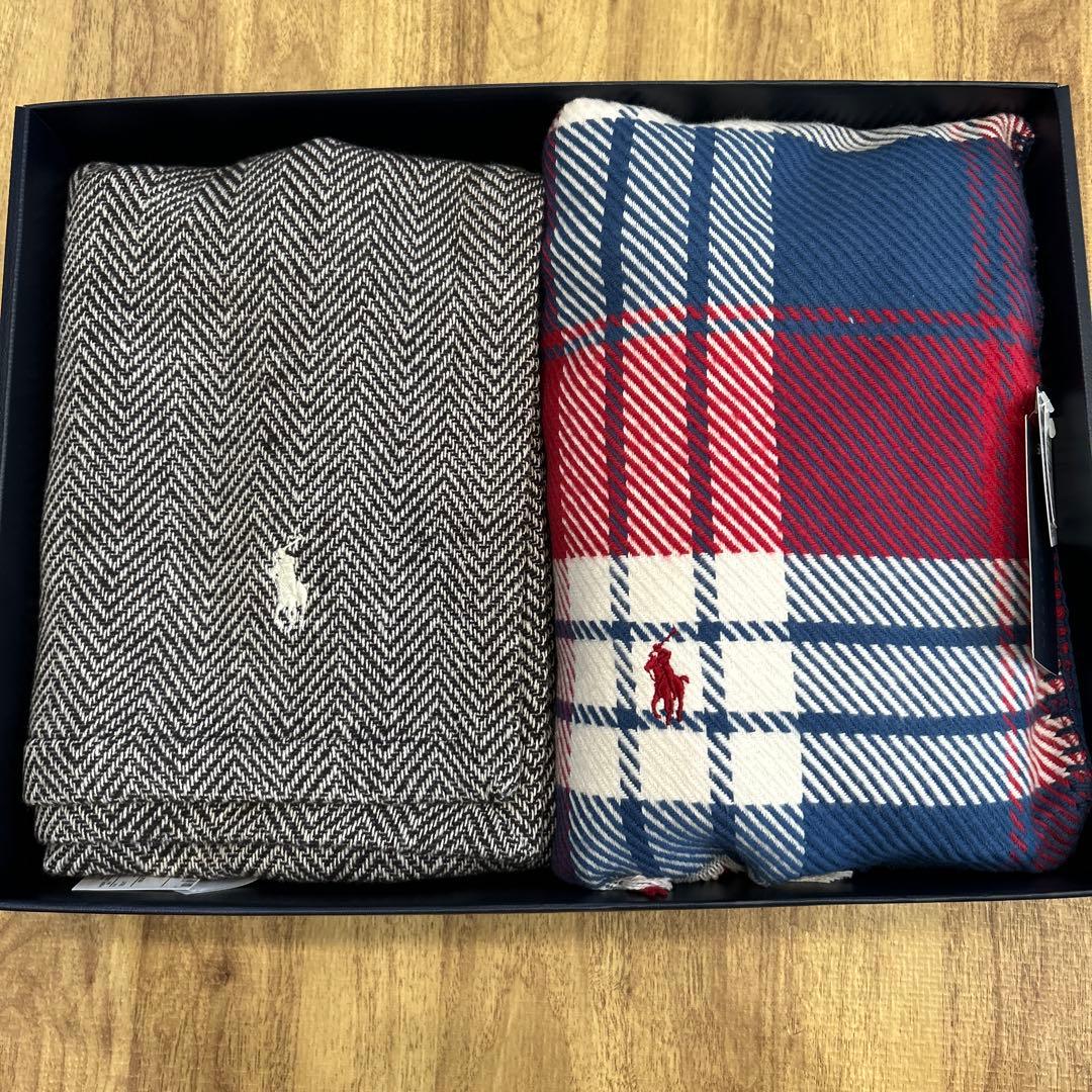 新品★ラルフローレン★ブランケット★箱付き★タグ付き★2枚セット★膝掛け