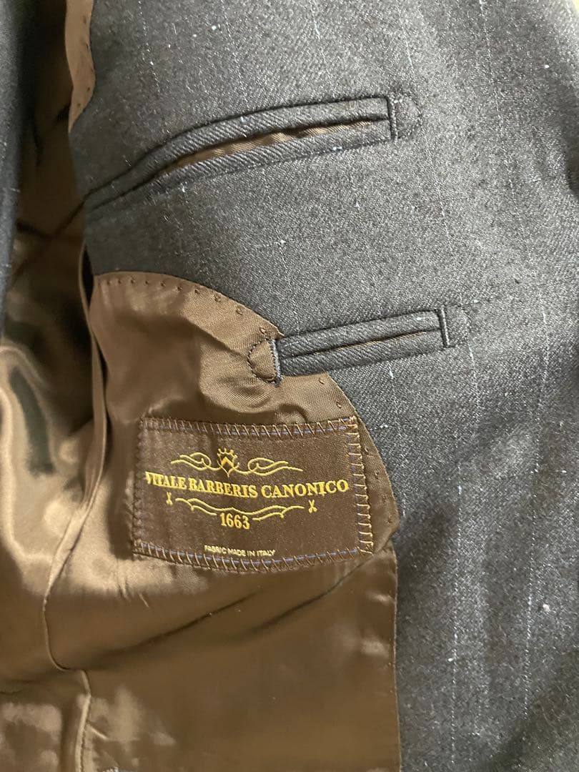 ネイビースーツ Canonico カノニコ サキソニー