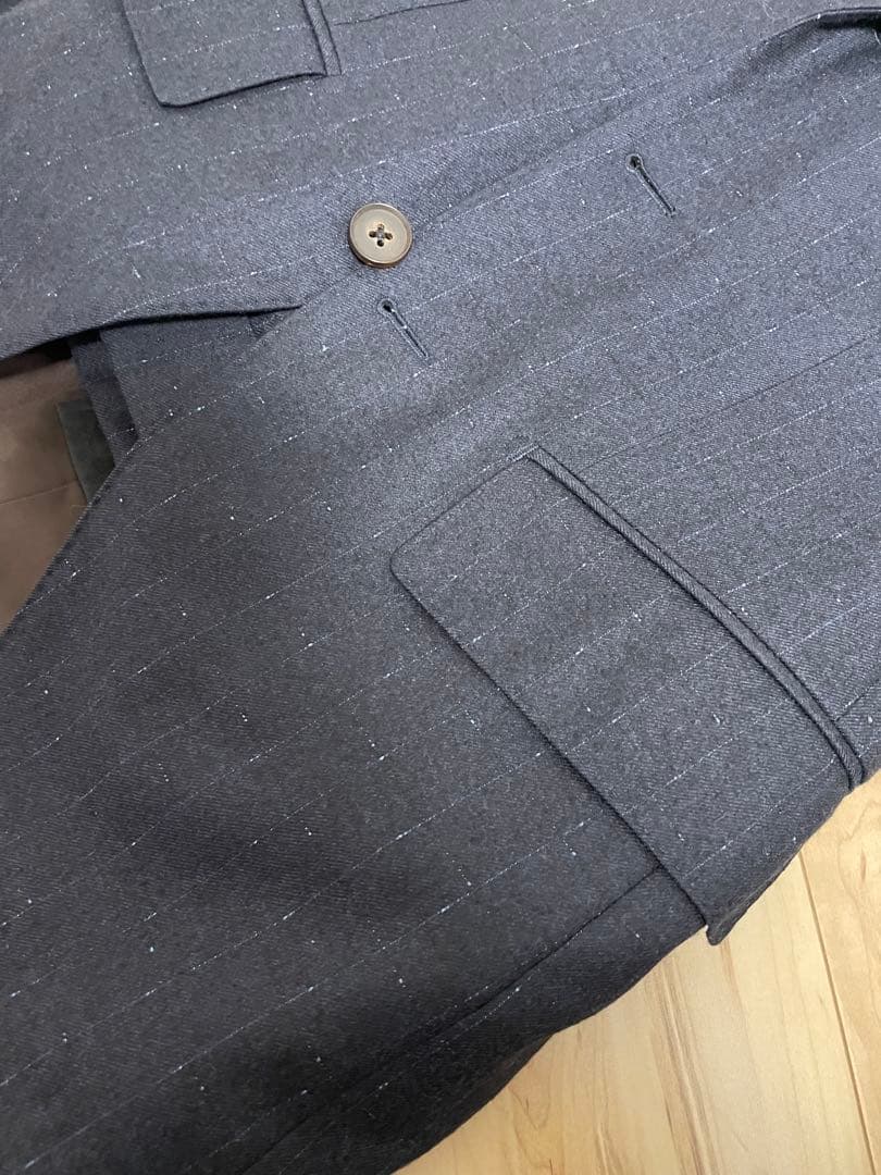 ネイビースーツ Canonico カノニコ サキソニー