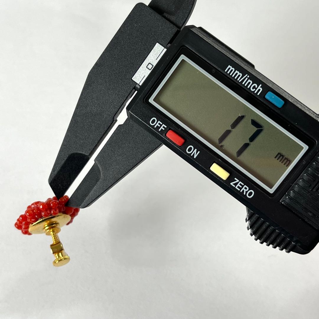 美品✨血赤珊瑚 5.0mm 丸玉 ネックレス＆イヤリング サンゴ