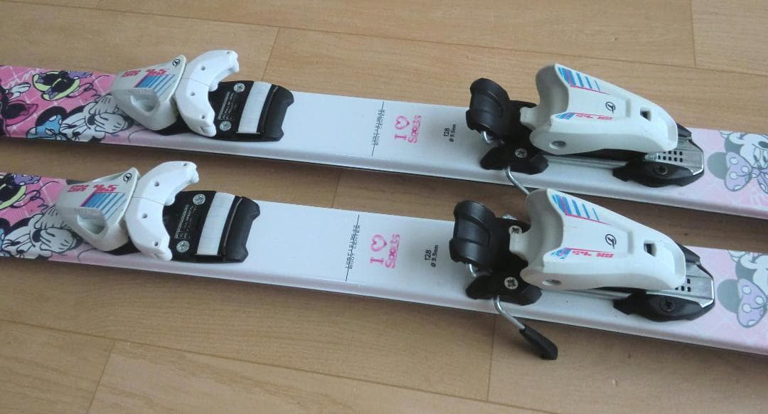 ■■送料無料■ジュニア用スキーセット■128/23■ミニーマウス■WAX済■■