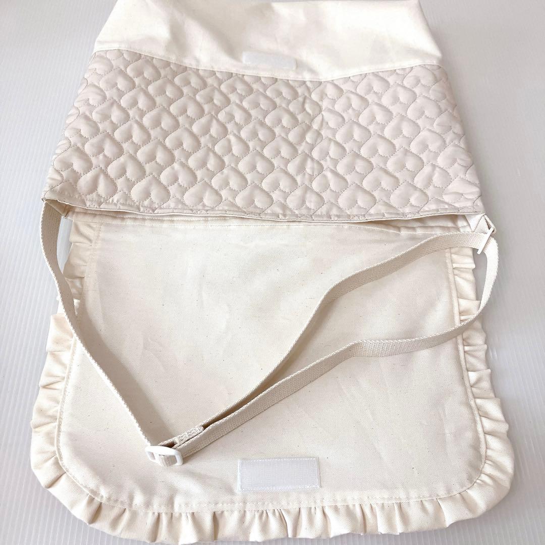 図書バッグ✖️3 ヌビ　リボン刺繍　リボンキルト　ハートキルト