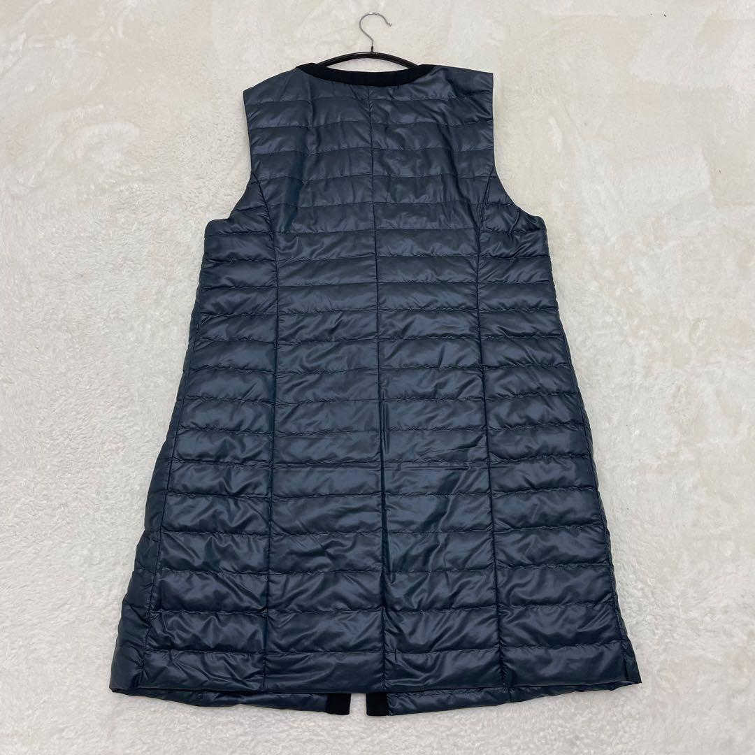 【美品】23AW 自由区 洗えるライトダウンジレ ネイビー 46 大きいサイズ