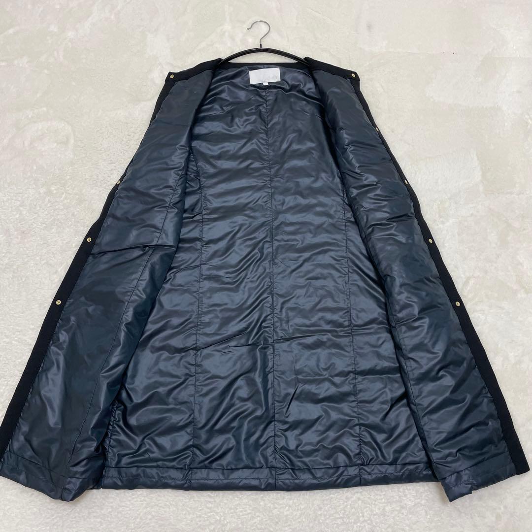 【美品】23AW 自由区 洗えるライトダウンジレ ネイビー 46 大きいサイズ