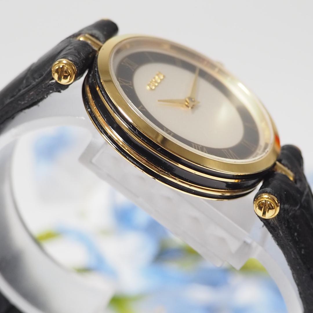 グッチ GUCCI シェリーライン 革ベルト メンズ 腕時計 箱 C630