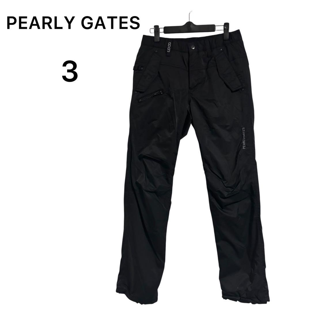 【極美品】　パーリーゲイツ　フリース　ナイロン　パンツ　ブラック　3