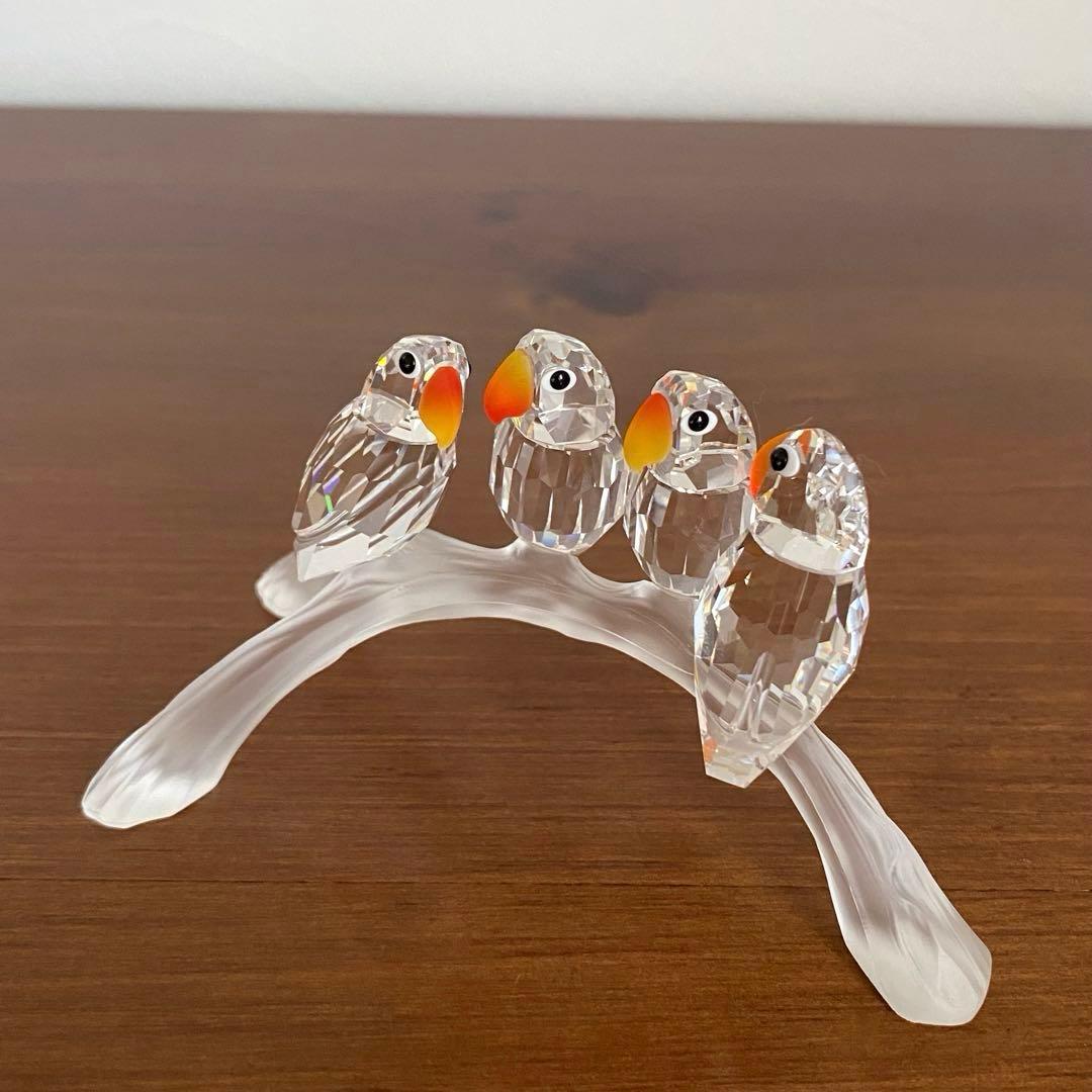 SWAROVSKI スワロフスキー クリスタル ベビーラブバーズ 鳥 置物