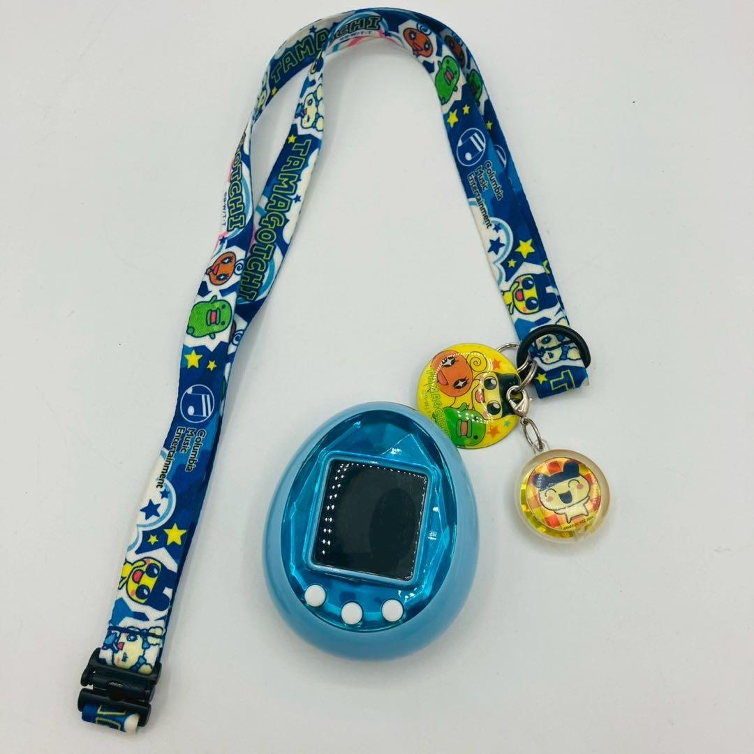 【動作確認済み】たまごっち Tamagotchi iD ブルー 本体　ストラップ