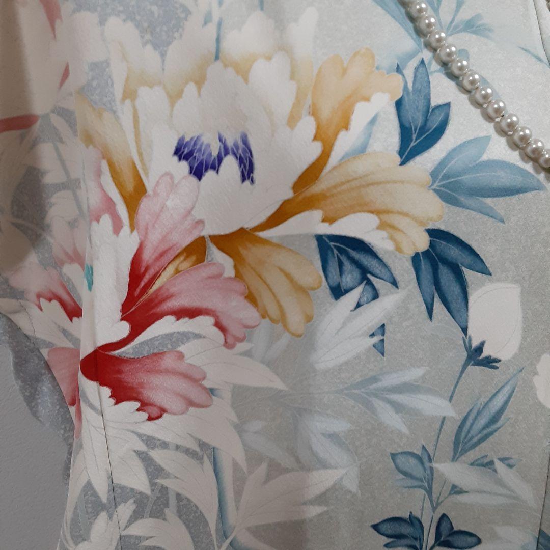 お値下げ……リメイク着物ロングワンピースボレロ付きＬ正絹