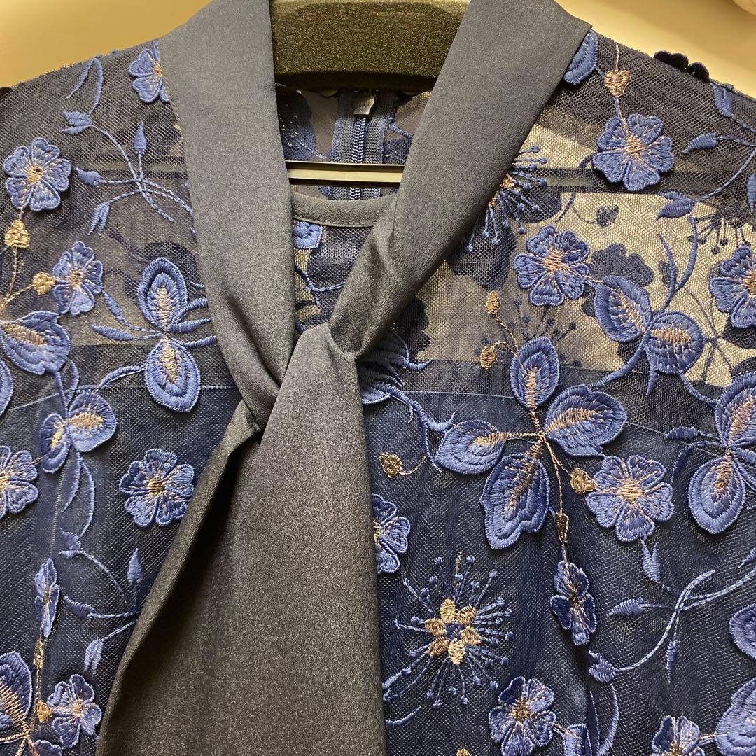 新品[グレースコンチネンタル　25AW フラワ－フレアドレス　ワンピース　38