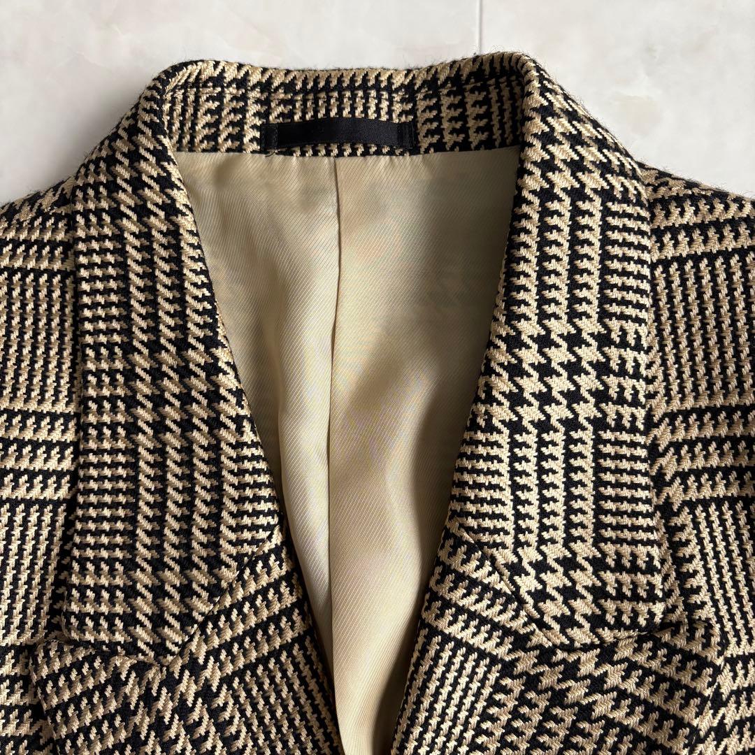 Burberrys ダブルブレスト グレンチェック 13BR 金ボタン シルク混