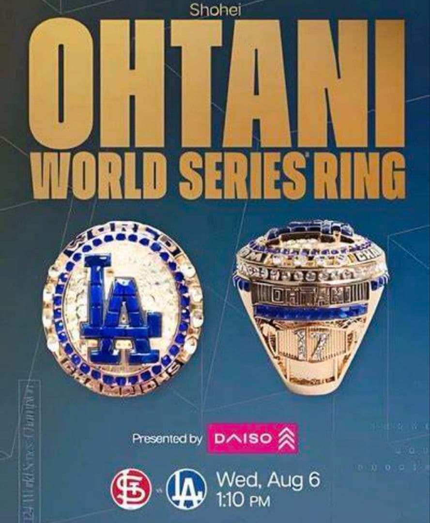 新品!8/9発送可] 大谷翔平　チャンピオンリング　ワールドシリーズ　ドジャース
